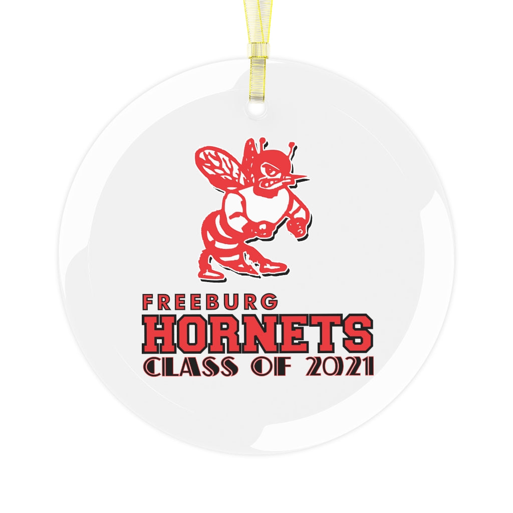 Freeburg Hornet Glass Ornament - Class of 2021