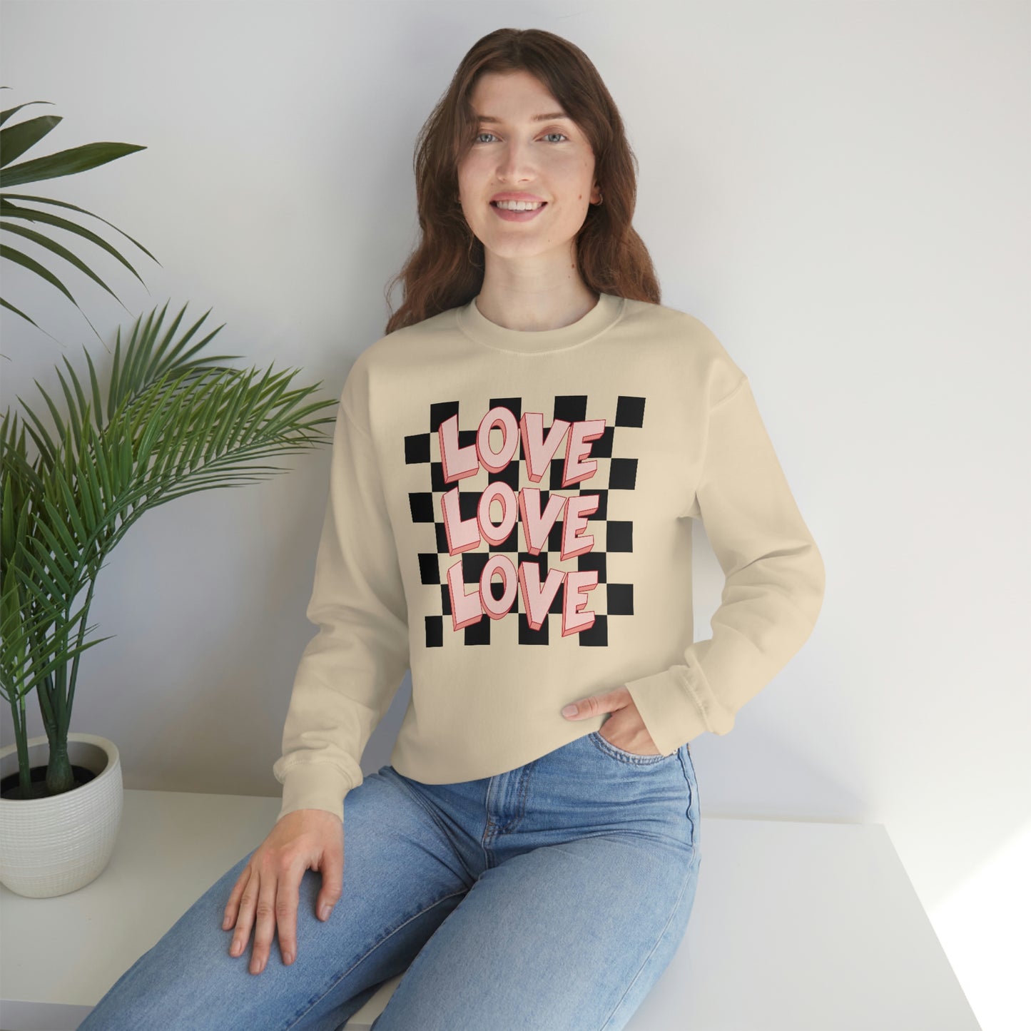 "Love Love Love" Unisex Heavy Blend™ Crewneck Sweatshirt