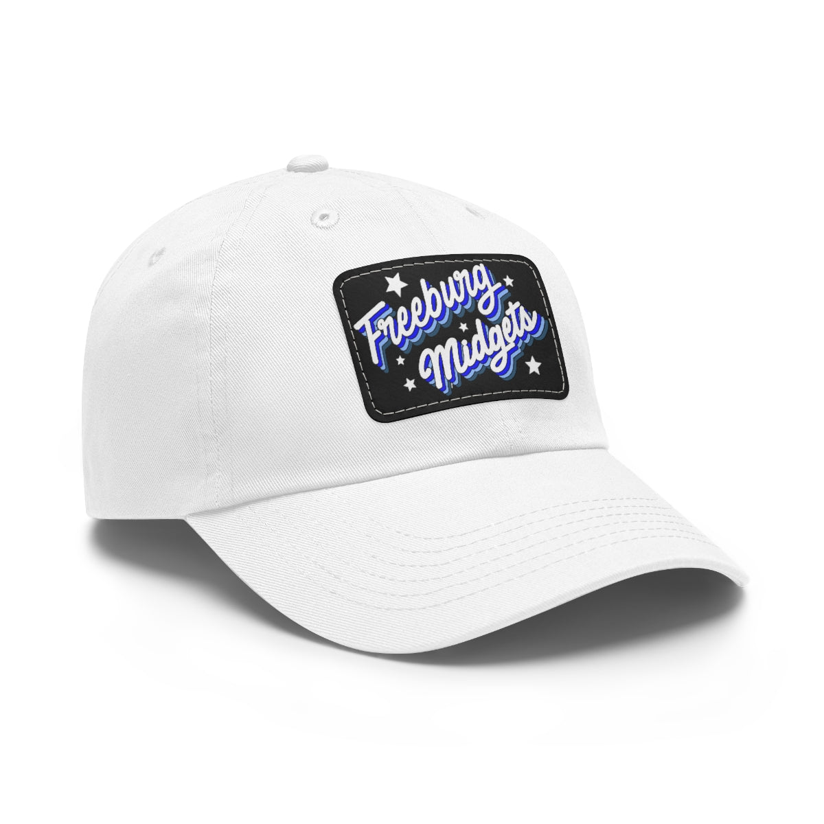 Freeburg Midget Cursive Dad Hat with Leather Patch