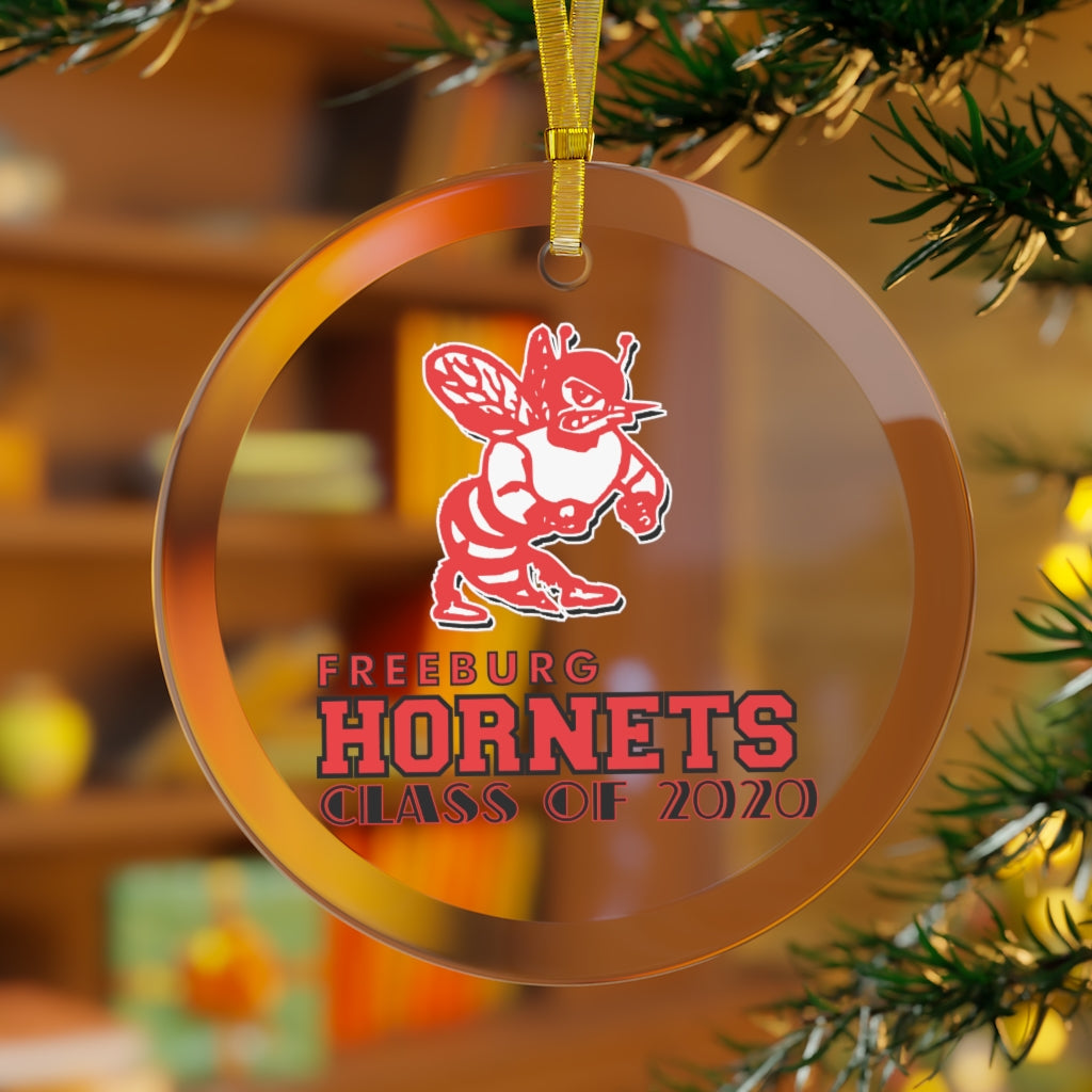 Freeburg Hornet Glass Ornament - Class of 2020