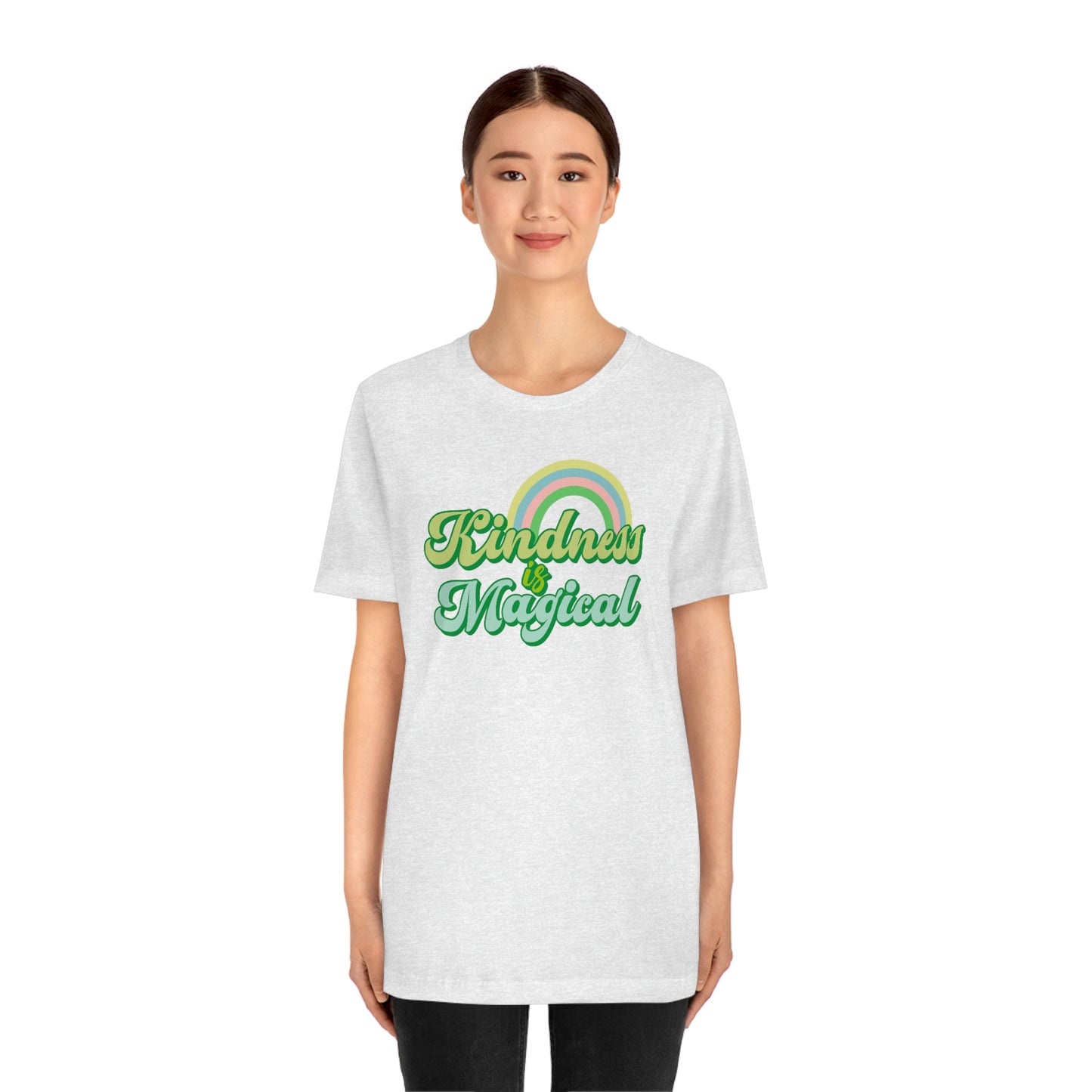 St. Patrick's Day "Kindness is Magical" - Front Side Only Unisex Jersey Short Sleeve Tee