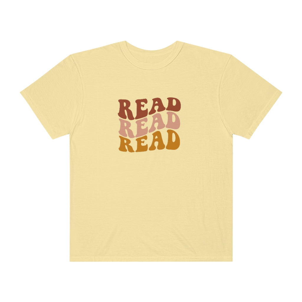 Read Read Read Warm Colors Unisex Garment-Dyed PREMIUM T-shirt