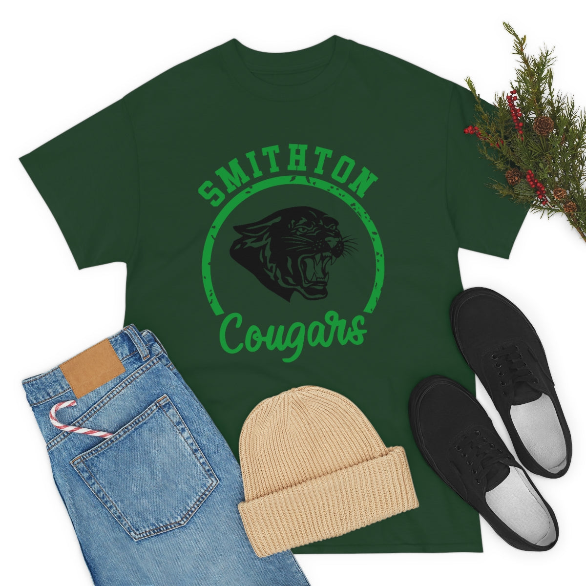 Smithton Cougars Unisex Heavy Cotton Tee