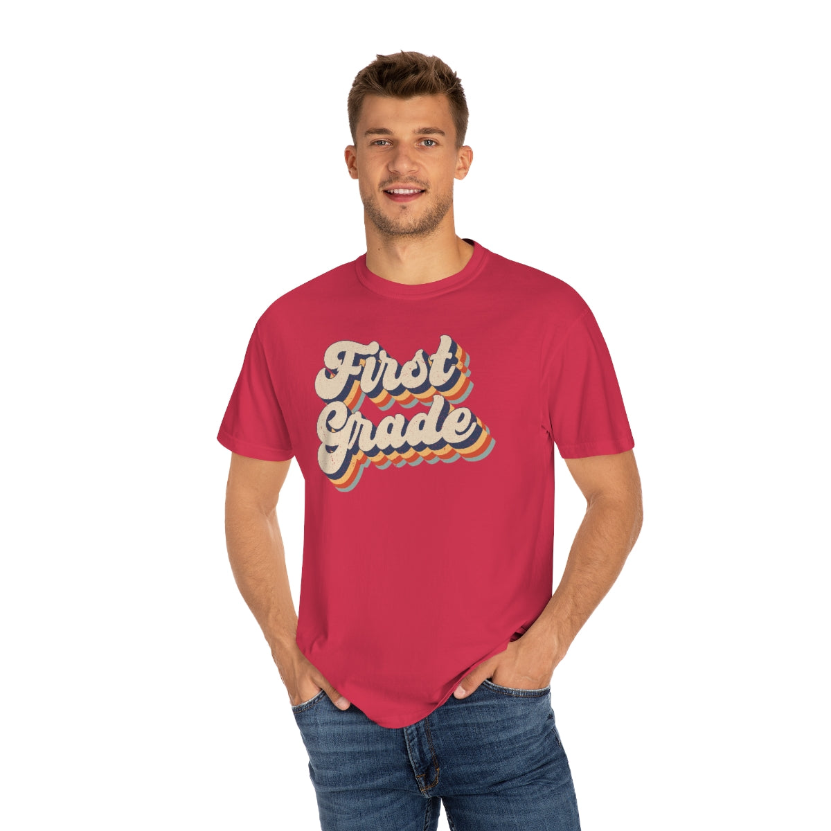 Retro First Grade Unisex Garment-Dyed Comfort Colors PREMIUM T-shirt