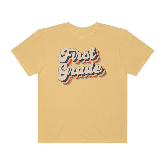 Retro First Grade Unisex Garment-Dyed Comfort Colors PREMIUM T-shirt