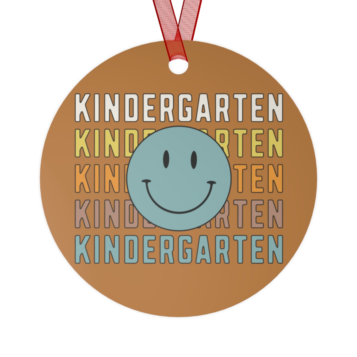 Kindergarten Light Brown Rustic Boho Metal Ornaments