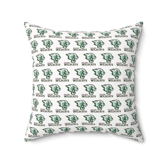 White Salem Wildcats Spun Polyester Square Pillow