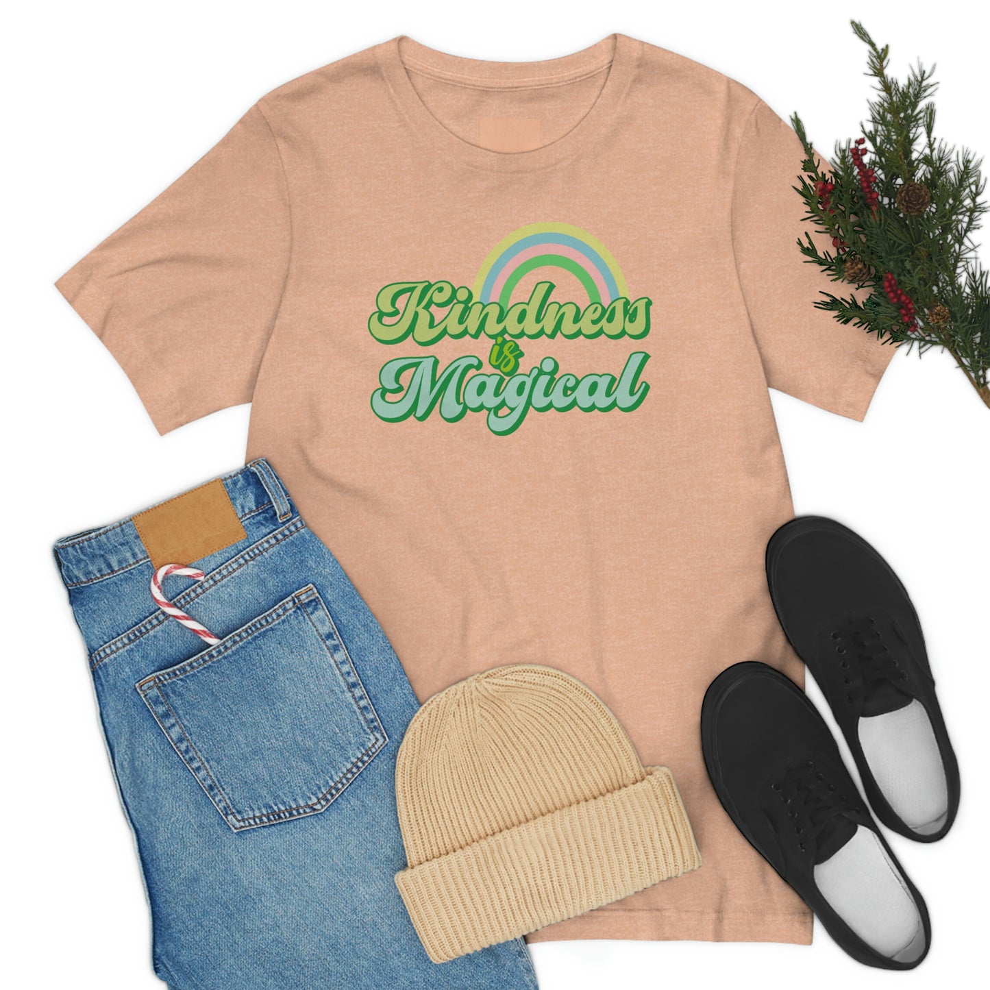 St. Patrick's Day "Kindness is Magical" - Front Side Only Unisex Jersey Short Sleeve Tee