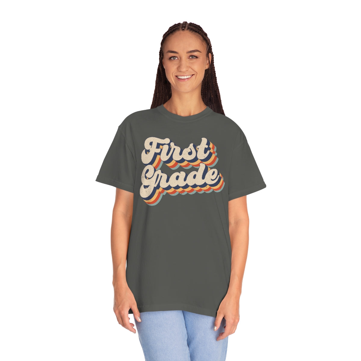 Retro First Grade Unisex Garment-Dyed Comfort Colors PREMIUM T-shirt