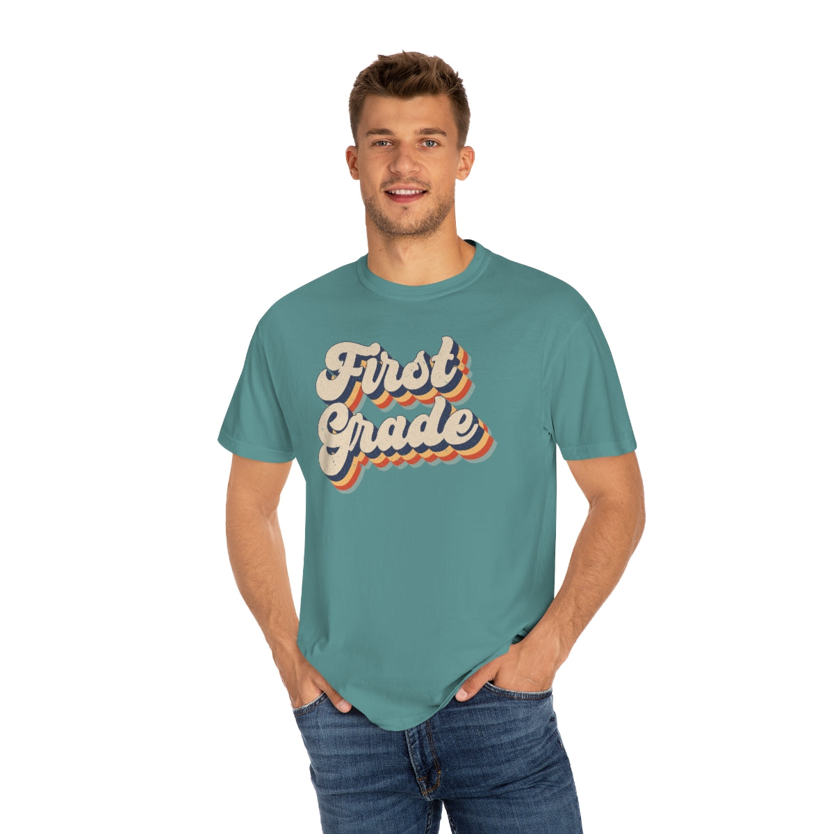 Retro First Grade Unisex Garment-Dyed Comfort Colors PREMIUM T-shirt