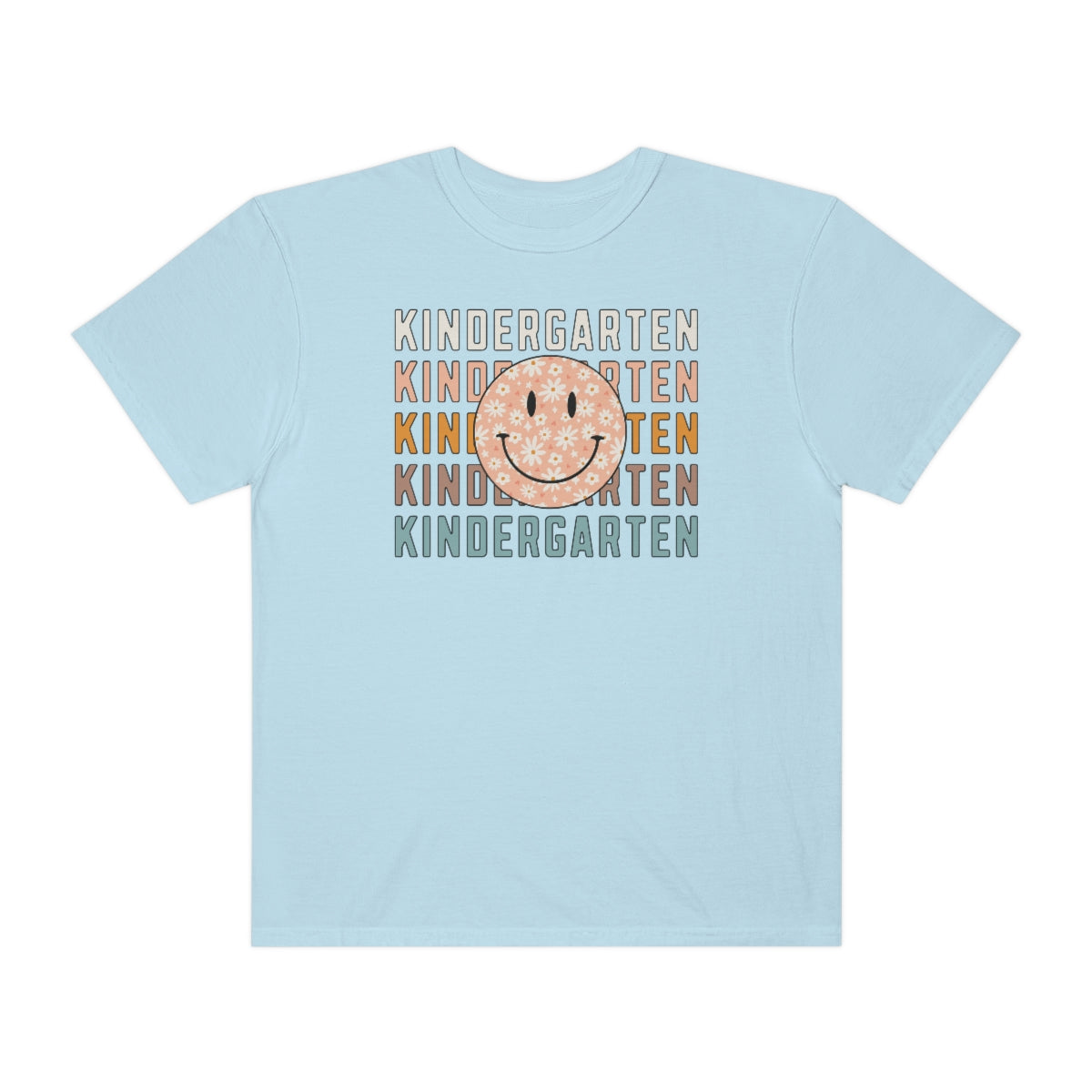 Kindergarten Smiley Face Warm Colors Unisex Garment-Dyed PREMIUM T-shirt