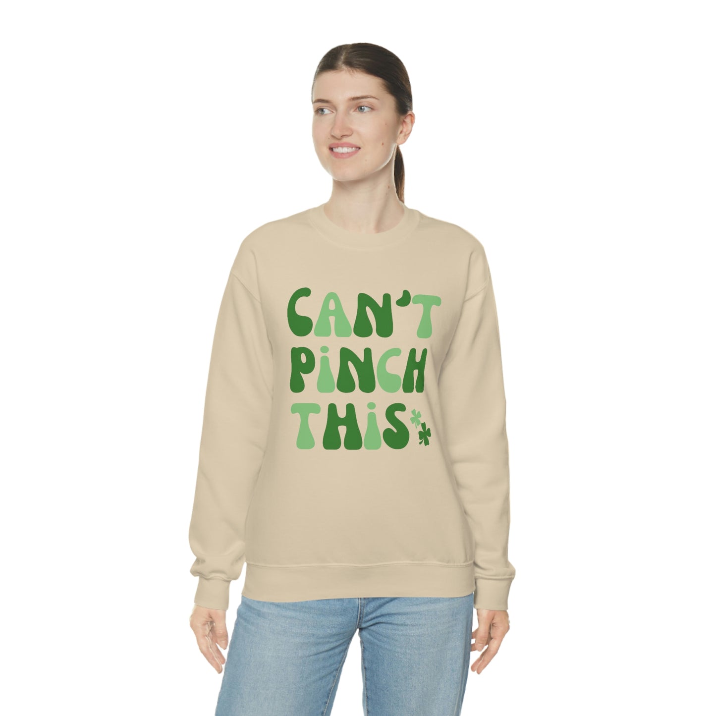 St. Patrick's Day "Can't Pinch This"  Design Unisex Heavy Blend Crewneck Sweatshirt