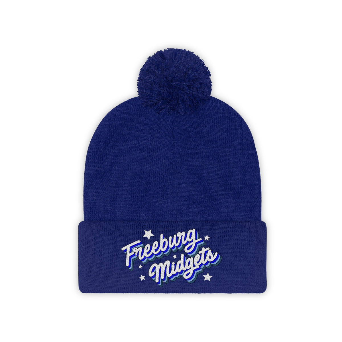 Retro Freeburg Midget Pennant Pom Pom Beanie