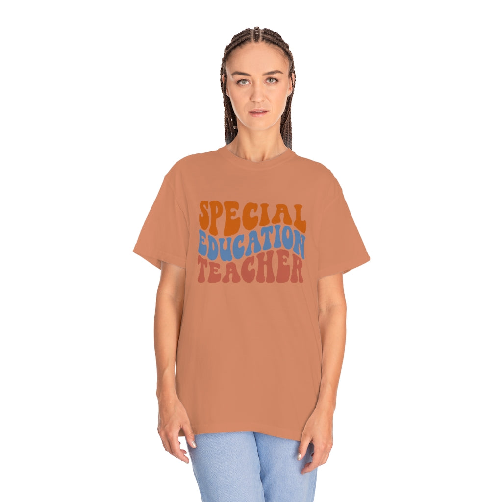 Special Education Teacher Warm Colors Unisex Garment-Dyed PREMIUM T-shirt