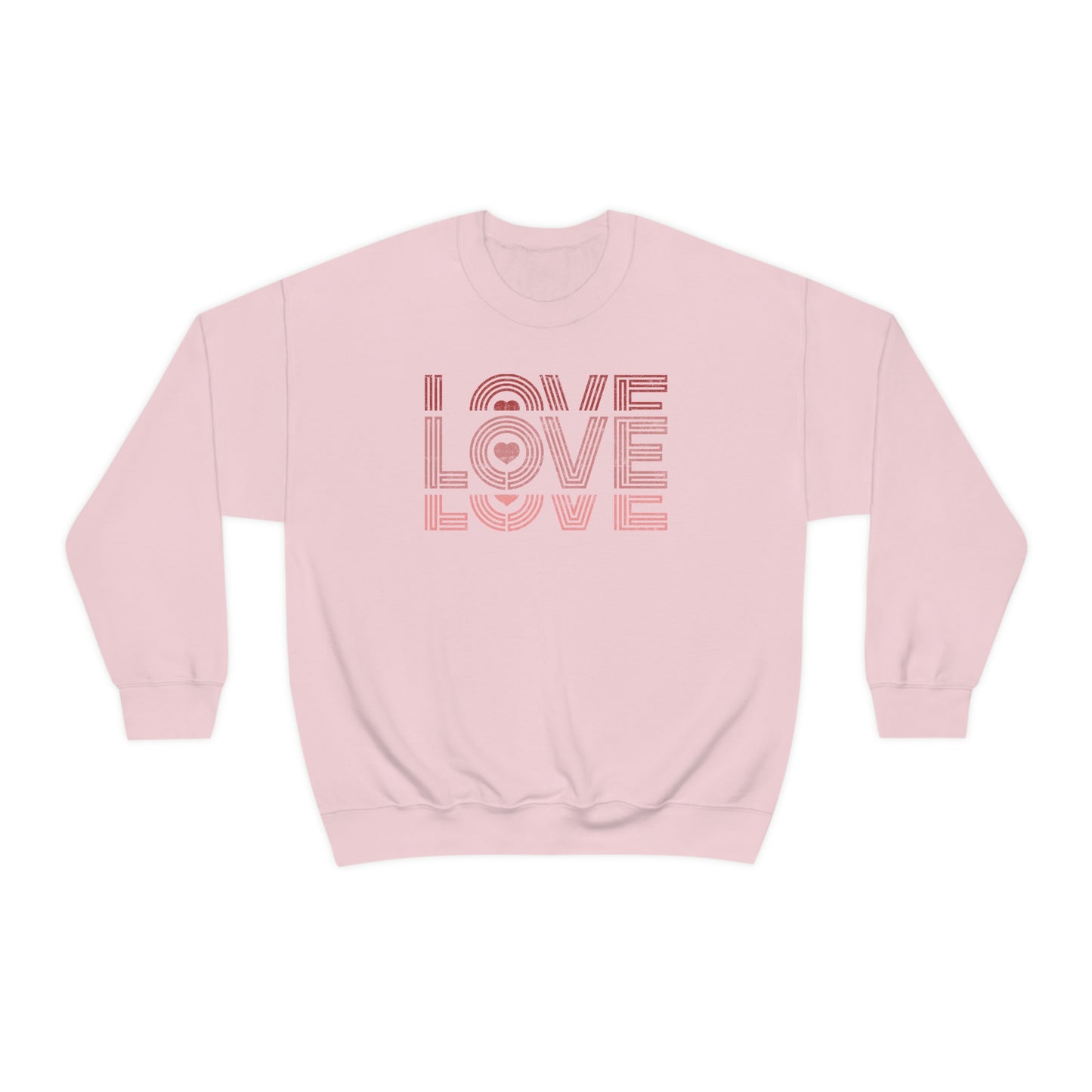 "Love Love Love" Red Graduated Print Unisex Heavy Blend™ Crewneck Sweatshirt