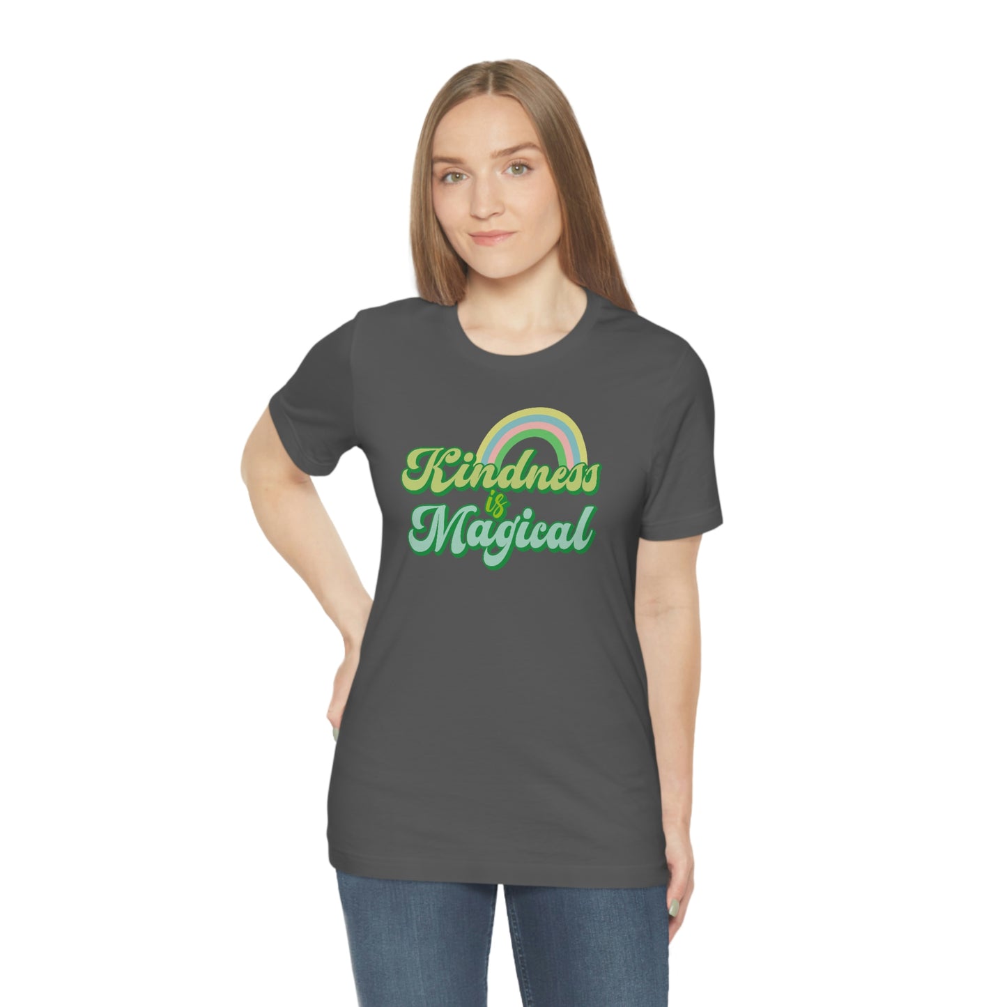 St. Patrick's Day "Kindness is Magical" - Front Side Only Unisex Jersey Short Sleeve Tee