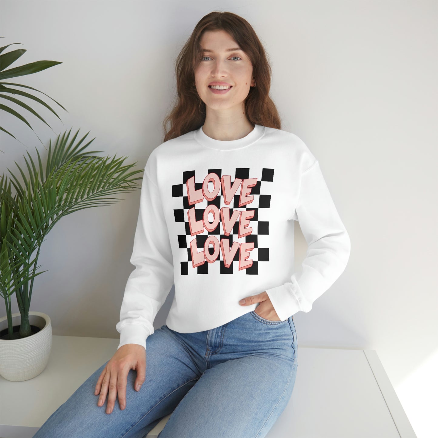 "Love Love Love" Unisex Heavy Blend™ Crewneck Sweatshirt