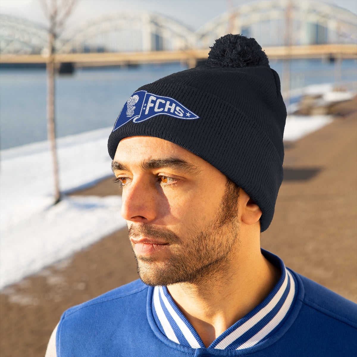 Freeburg Midget Pennant Pom Pom Beanie