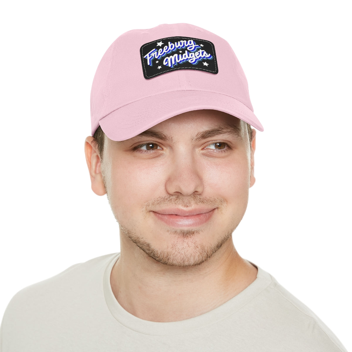 Freeburg Midget Cursive Dad Hat with Leather Patch