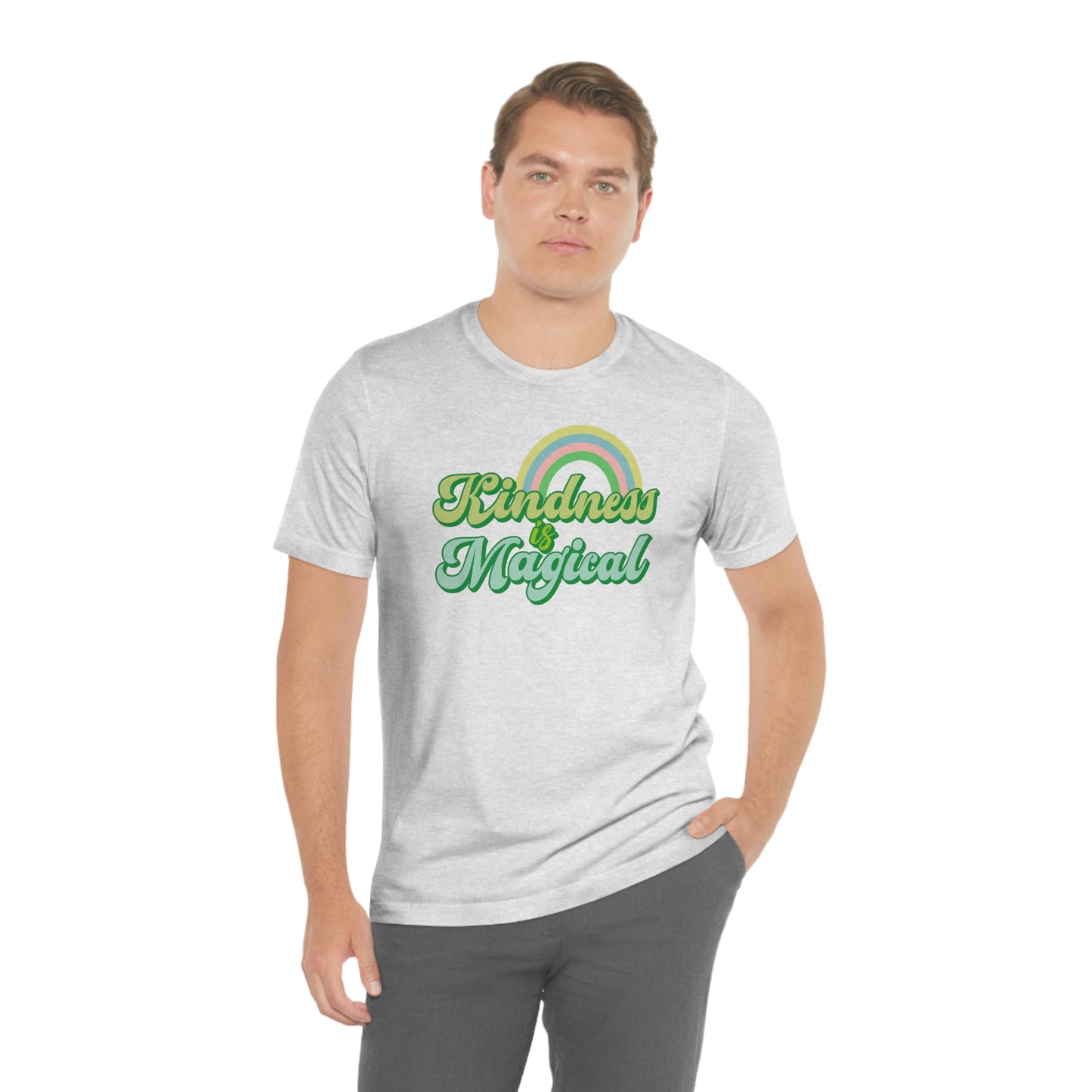 St. Patrick's Day "Kindness is Magical" - Front Side Only Unisex Jersey Short Sleeve Tee