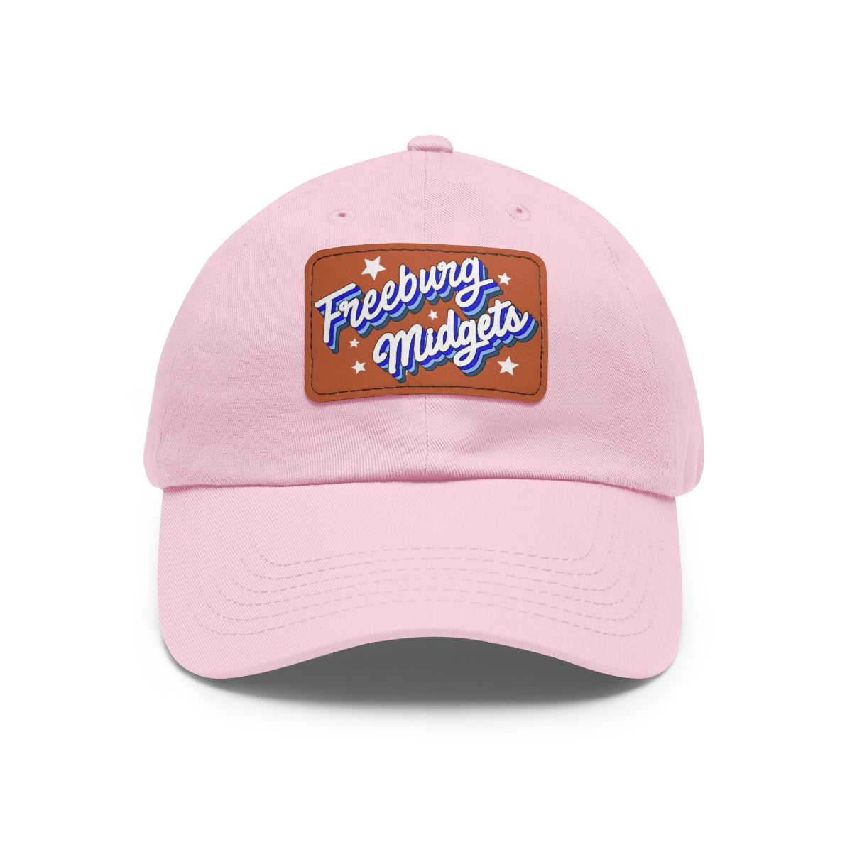 Freeburg Midget Cursive Dad Hat with Leather Patch