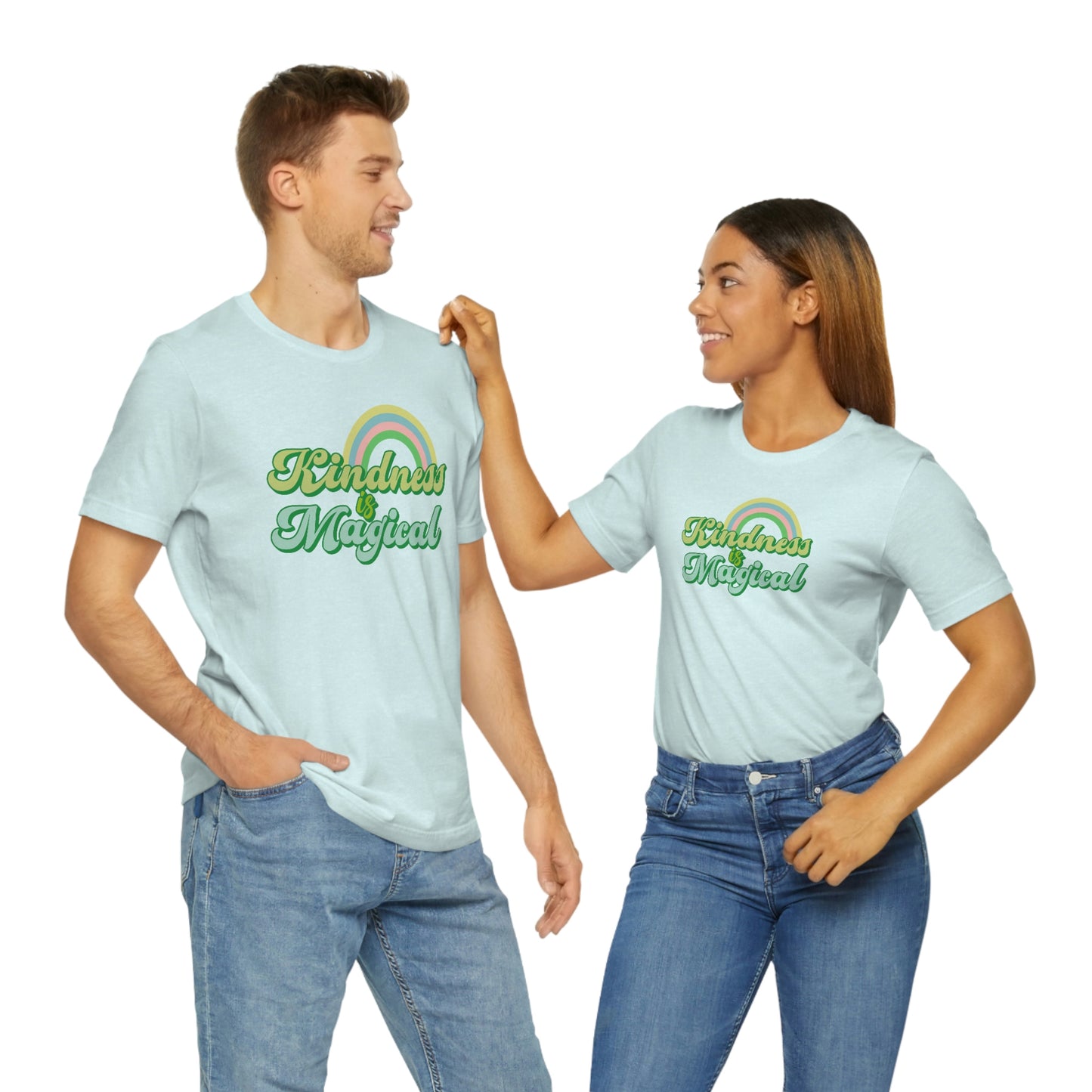 St. Patrick's Day "Kindness is Magical" - Front Side Only Unisex Jersey Short Sleeve Tee