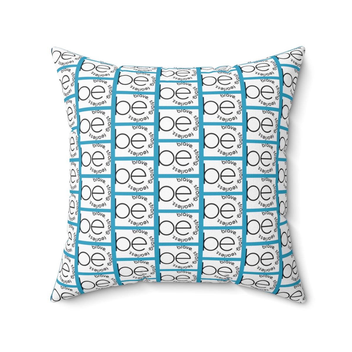 Turquoise BE ORIGINAL Pattern Spun Polyester Square Pillow