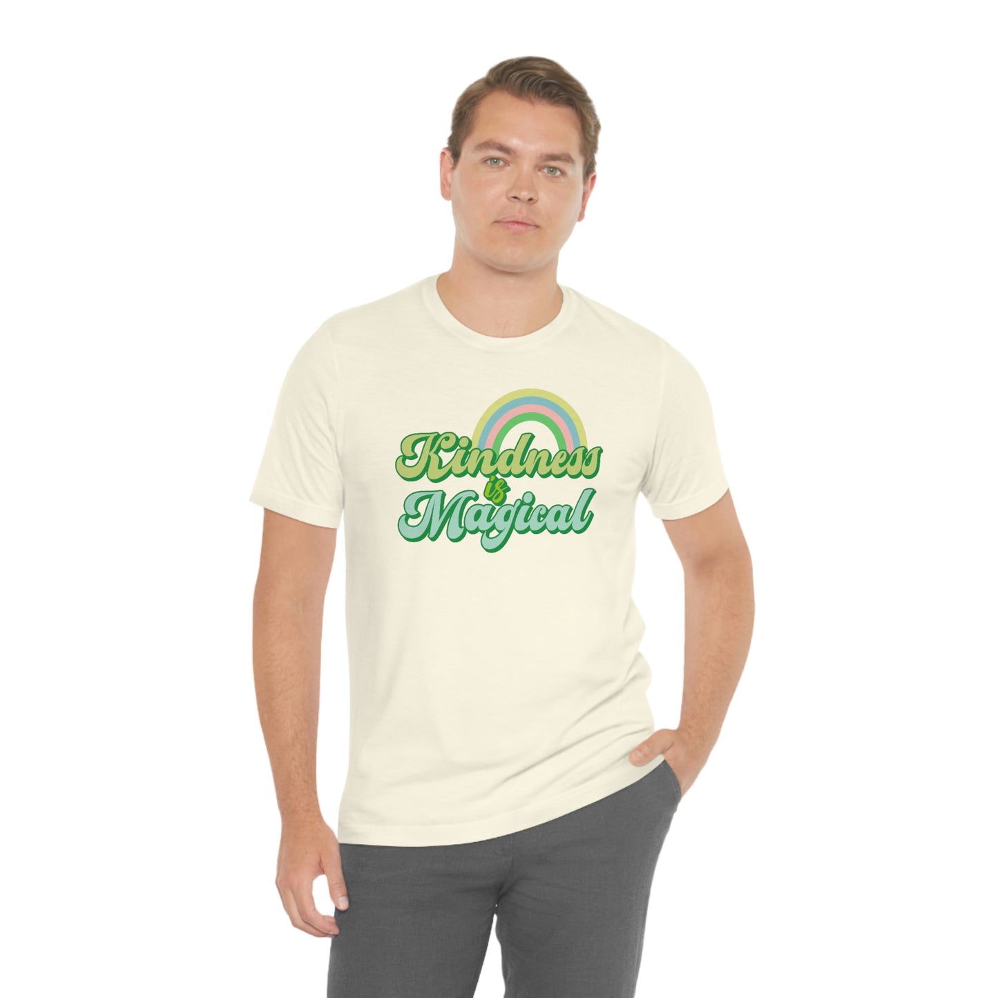 St. Patrick's Day "Kindness is Magical" - Front Side Only Unisex Jersey Short Sleeve Tee