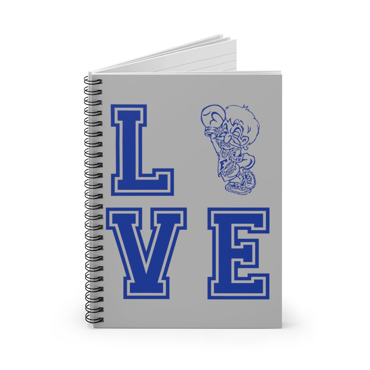 Gray Midget Love Spiral Notebook - Ruled Line