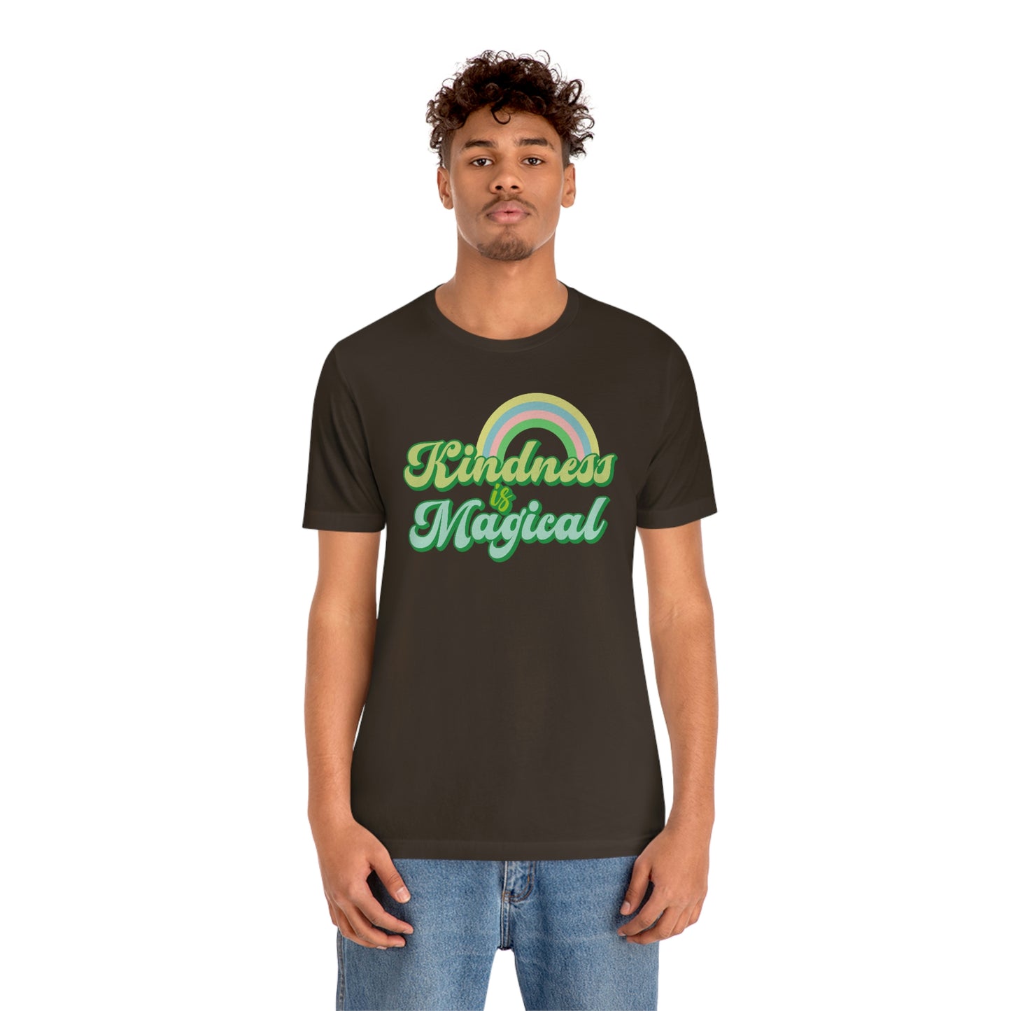 St. Patrick's Day "Kindness is Magical" - Front Side Only Unisex Jersey Short Sleeve Tee