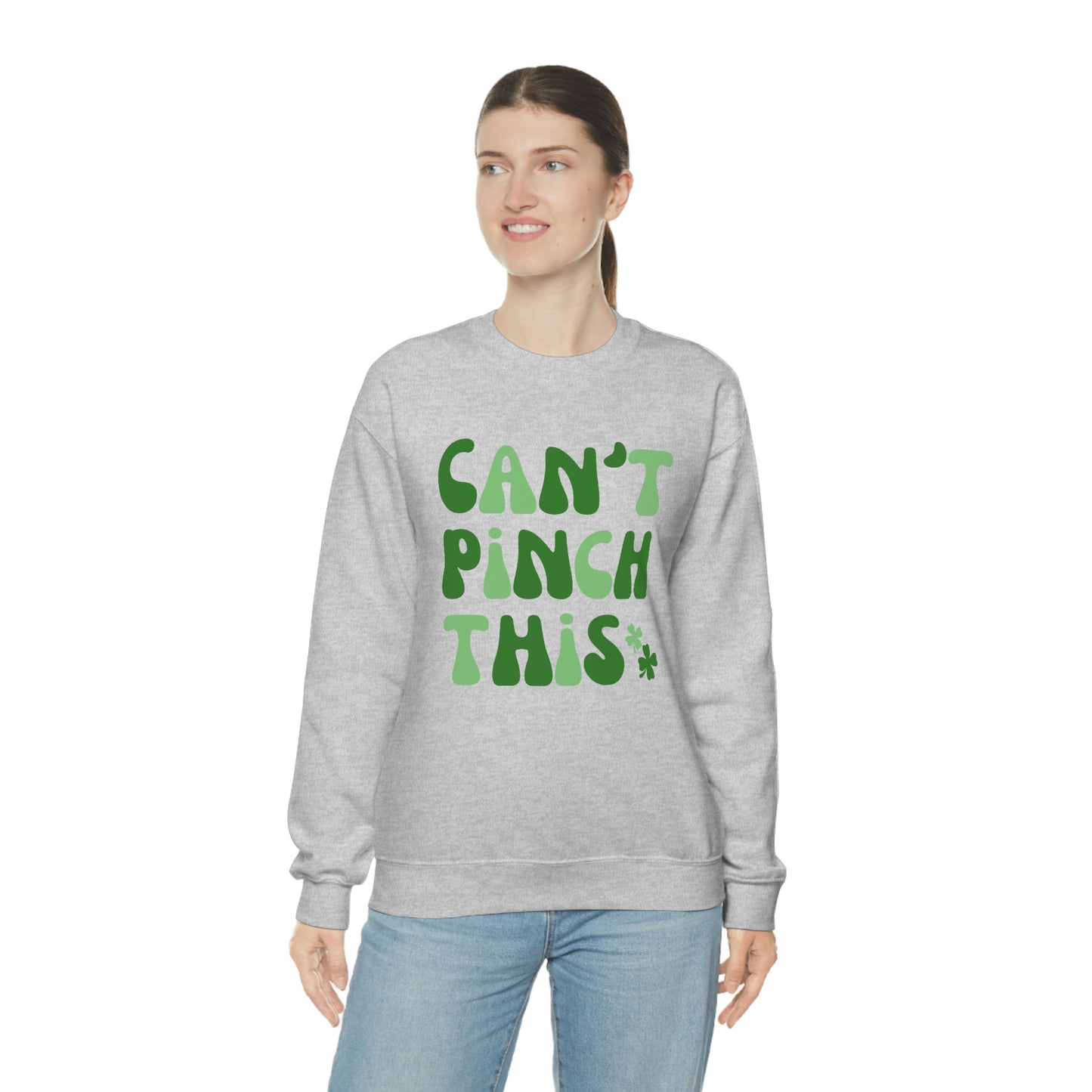 St. Patrick's Day "Can't Pinch This"  Design Unisex Heavy Blend Crewneck Sweatshirt