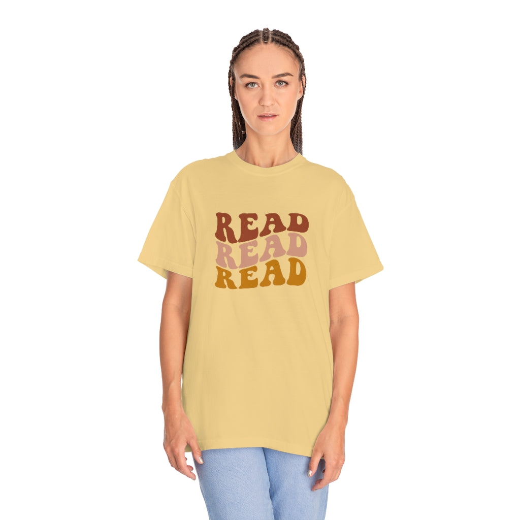 Read Read Read Warm Colors Unisex Garment-Dyed PREMIUM T-shirt