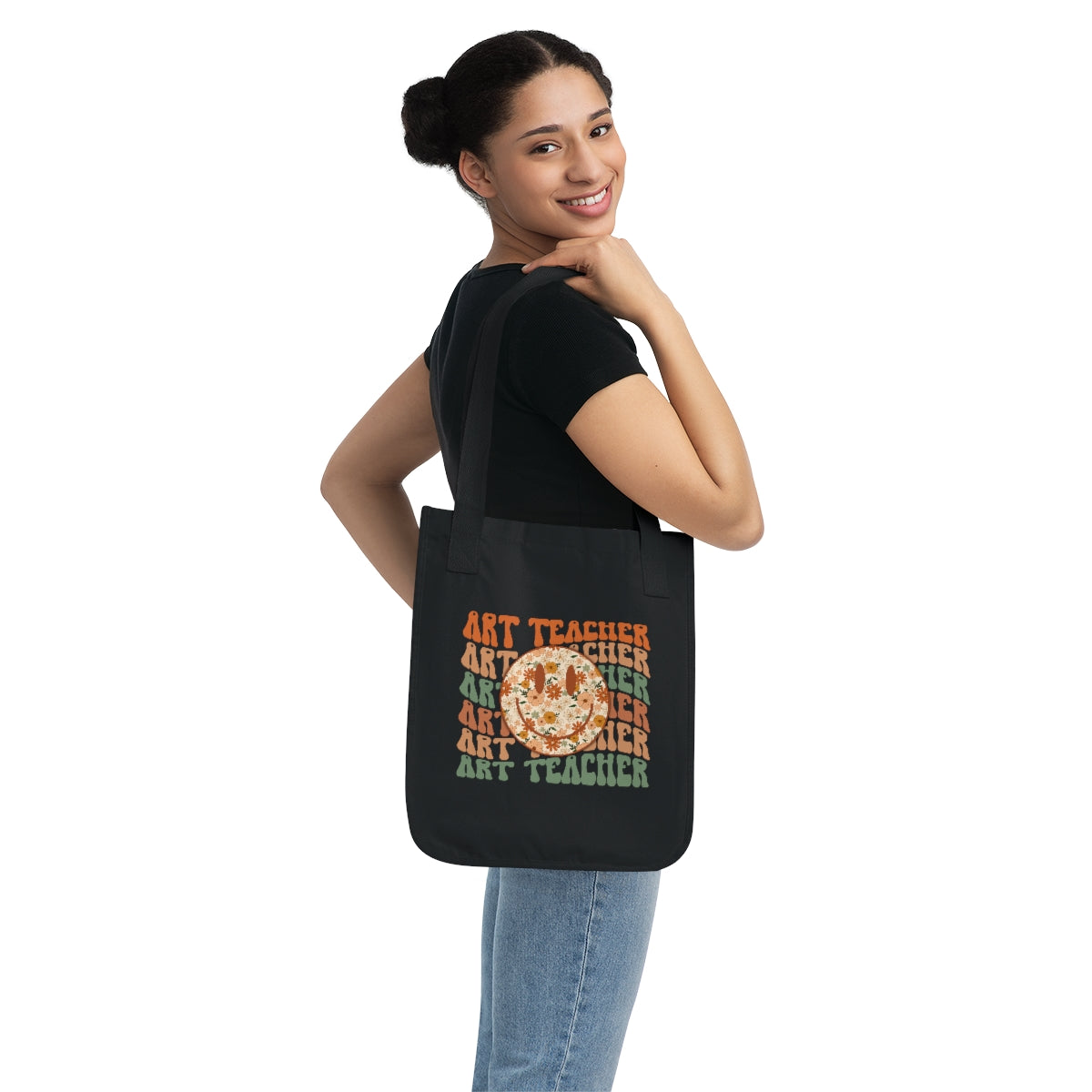 Art Teacher Multi-Colored Organic Canvas Tote Bag