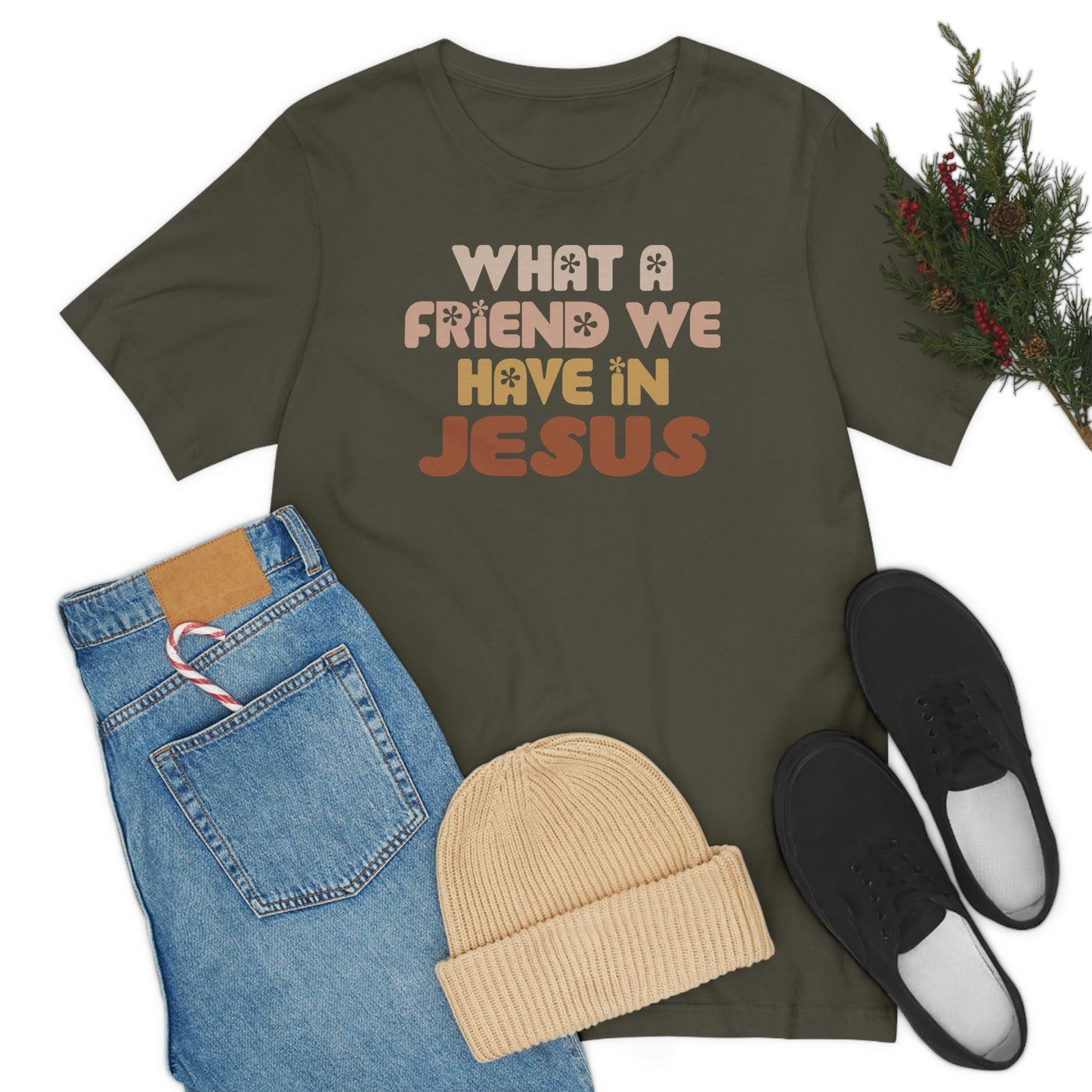 "What a friend we have in Jesus"  Unisex Jersey Short Sleeve Tee