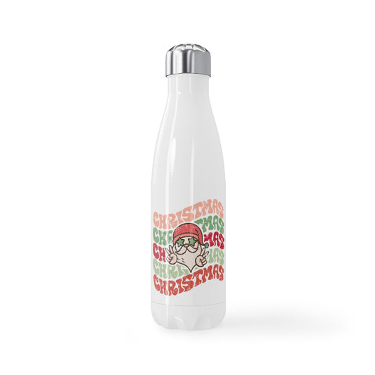 Rustic Christmas Christmas Christmas Santa Stainless Steel Water Bottle, 17oz