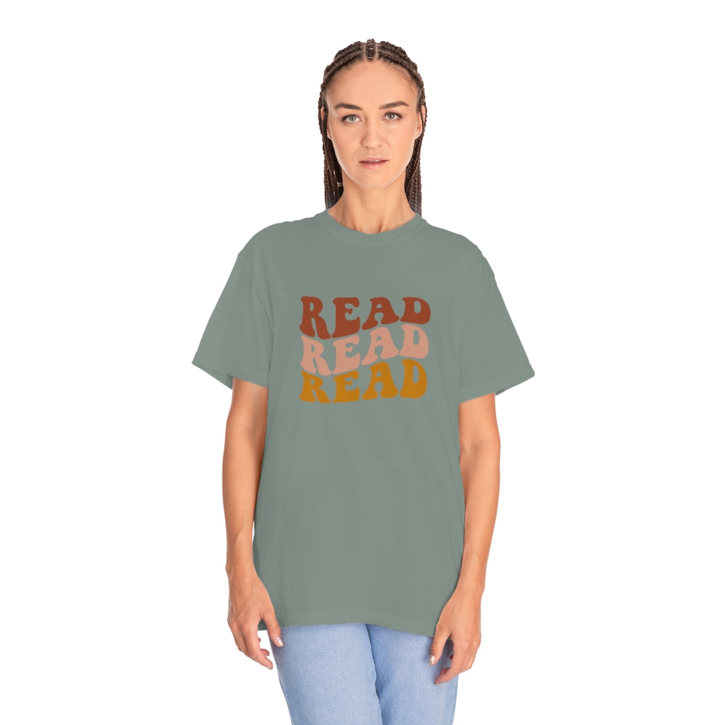 Read Read Read Warm Colors Unisex Garment-Dyed PREMIUM T-shirt