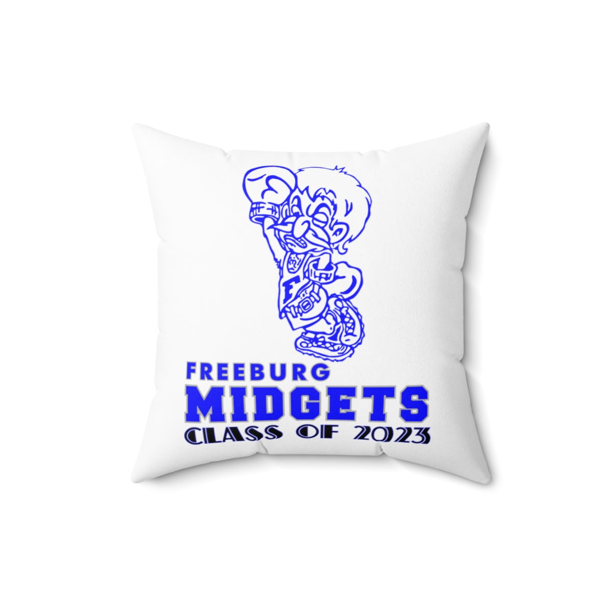 White Freeburg Midgets Class of 2023 Spun Polyester Square Pillow