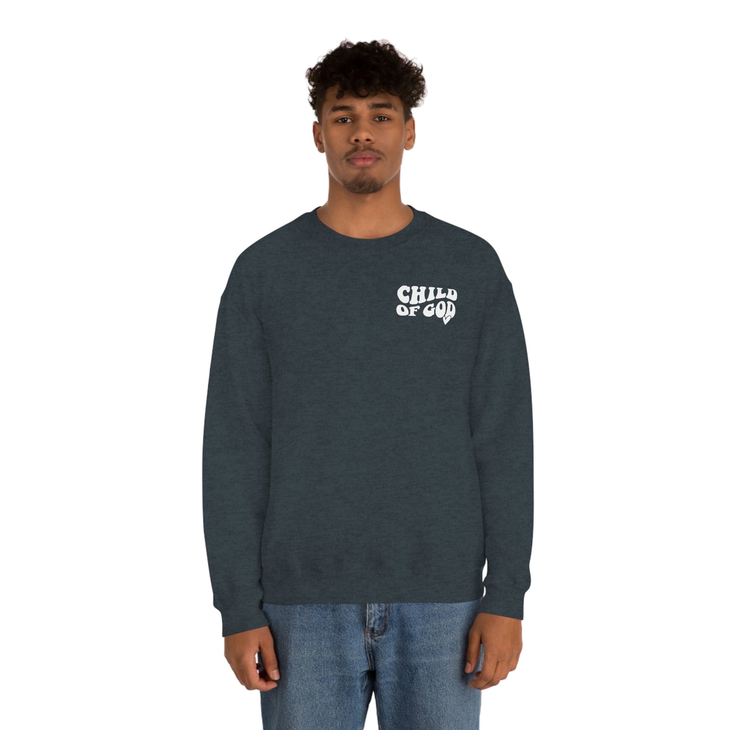 Front and Back Image "Child of God" Unisex Heavy Blend™ Crewneck Sweatshirt