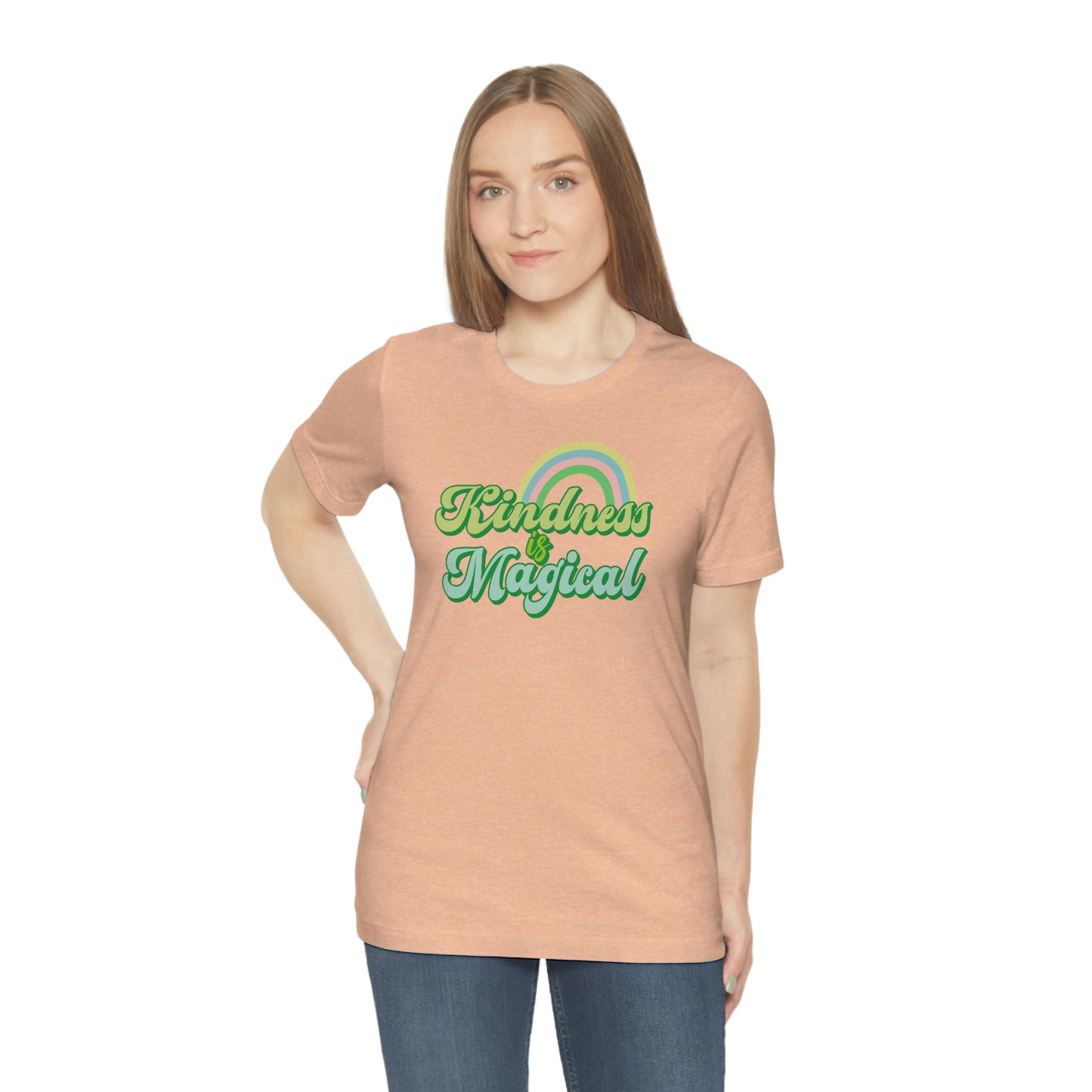 St. Patrick's Day "Kindness is Magical" - Front Side Only Unisex Jersey Short Sleeve Tee