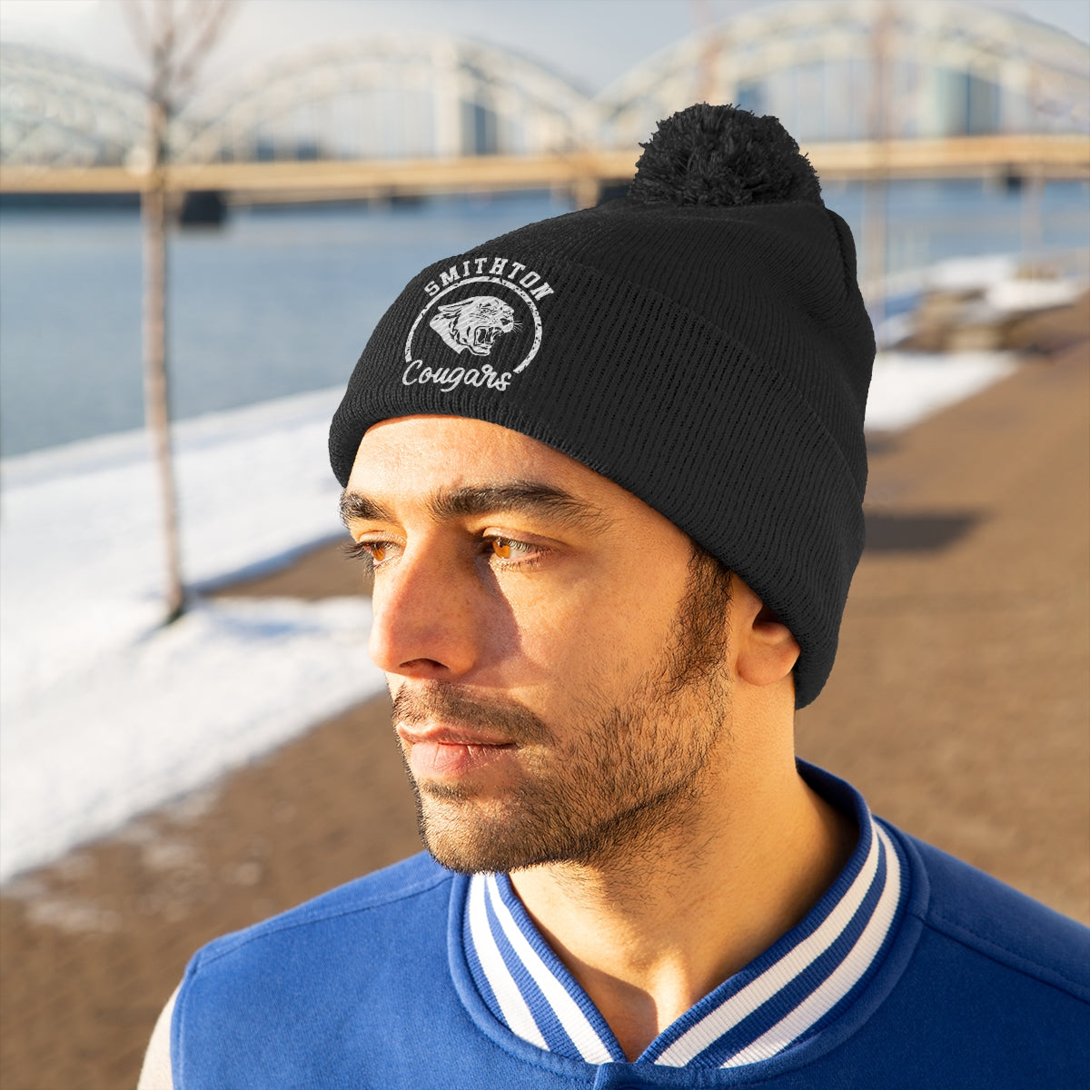 Smithton Cougars Pom Pom Beanie