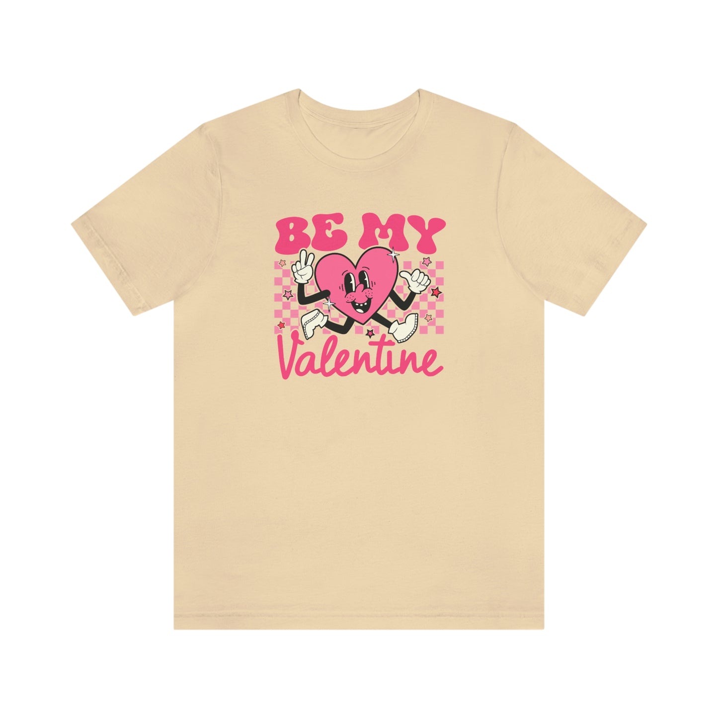 "Be My Valentine Checkerboard"  Unisex Jersey Short Sleeve Tee