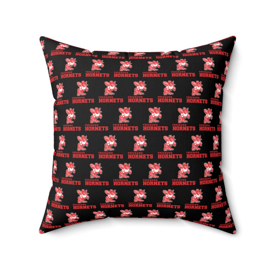 Black Freeburg Hornets Spun Polyester Square Pillow
