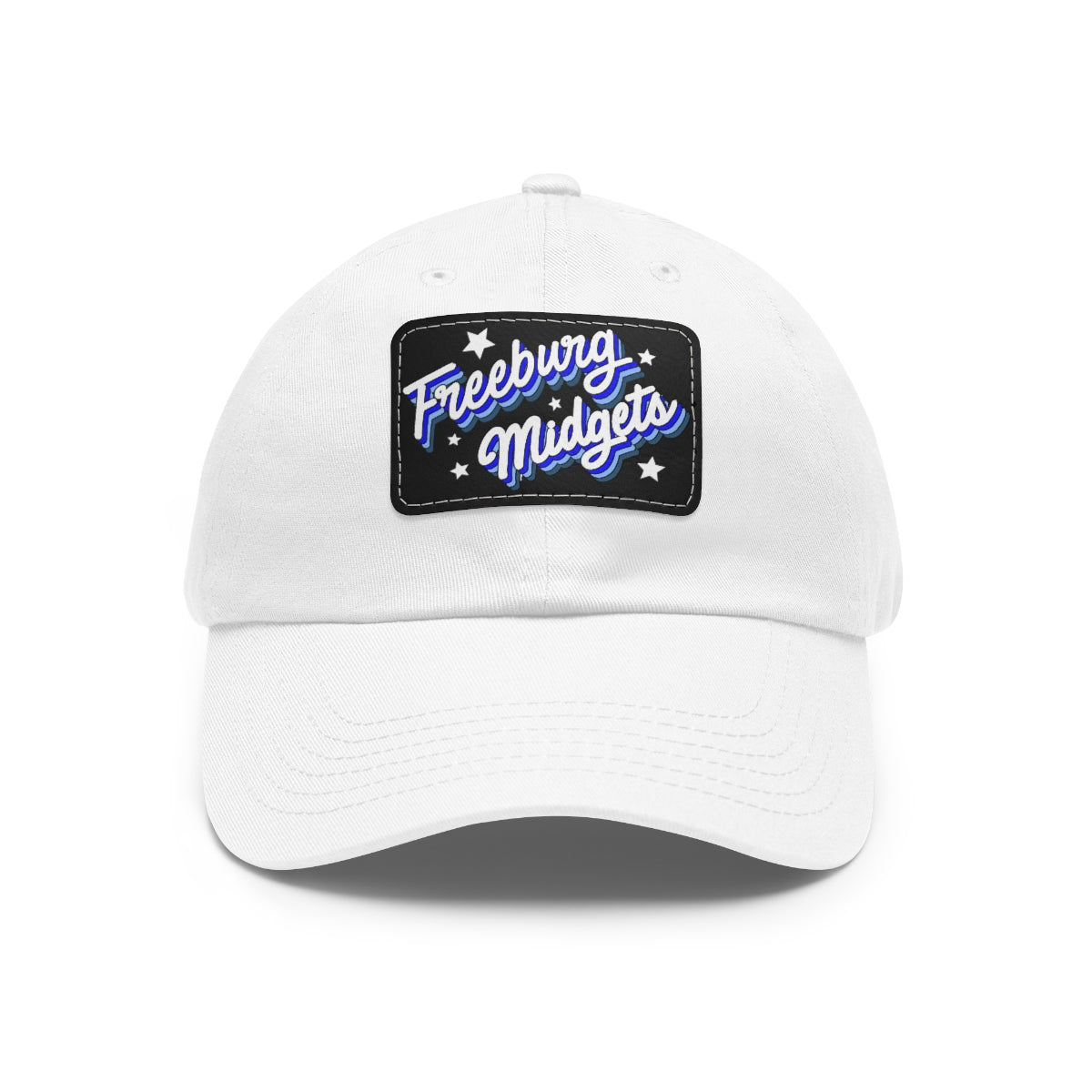 Freeburg Midget Cursive Dad Hat with Leather Patch