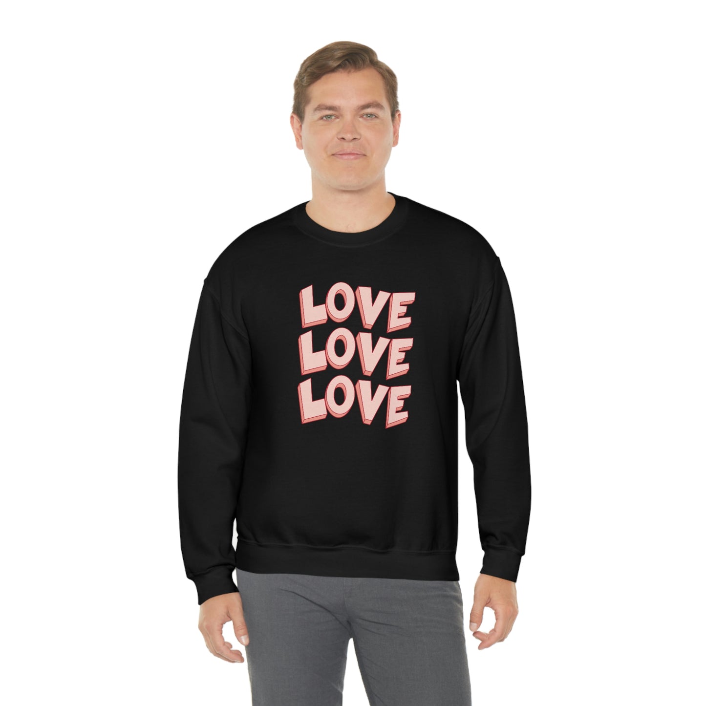 "Love Love Love" Unisex Heavy Blend™ Crewneck Sweatshirt