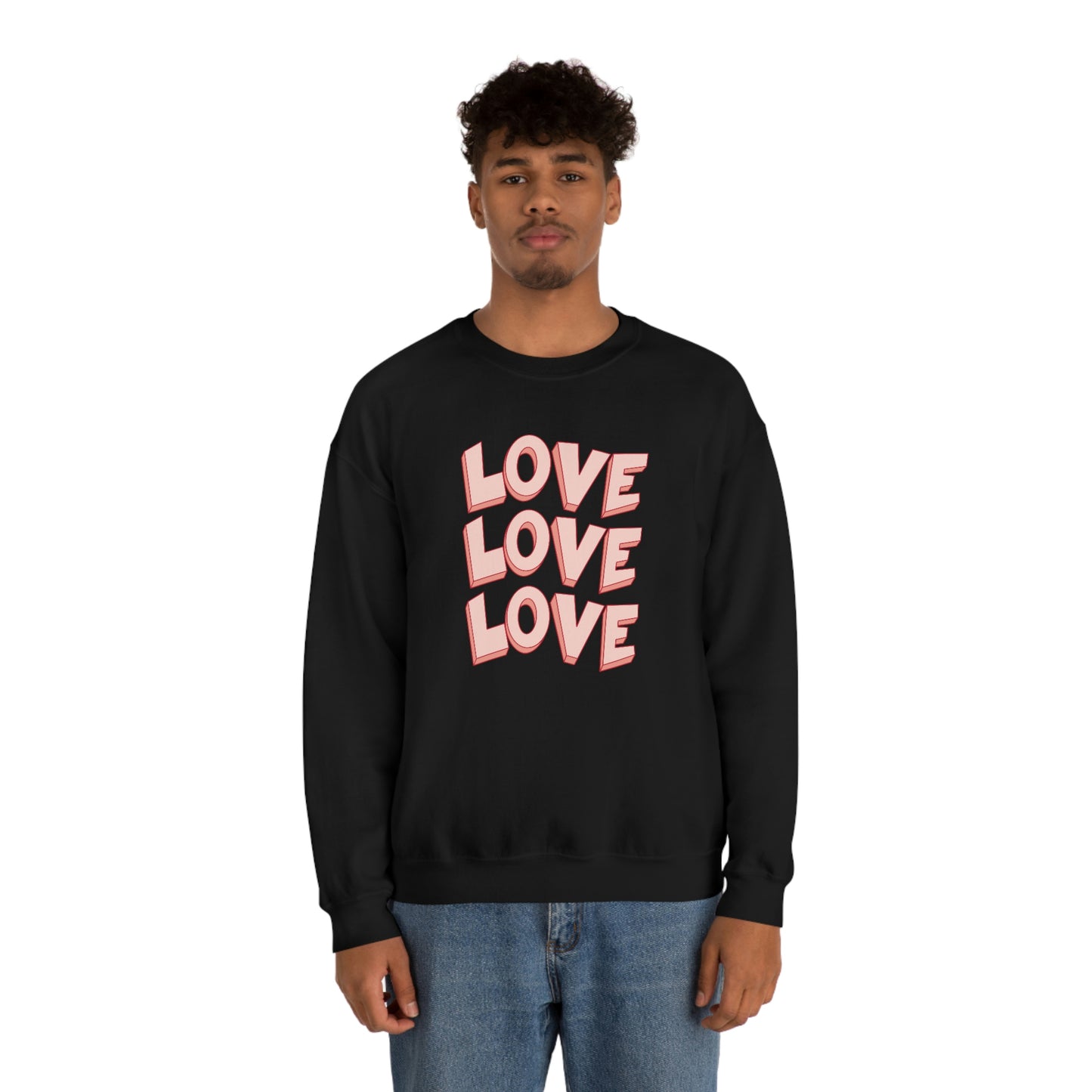 "Love Love Love" Unisex Heavy Blend™ Crewneck Sweatshirt