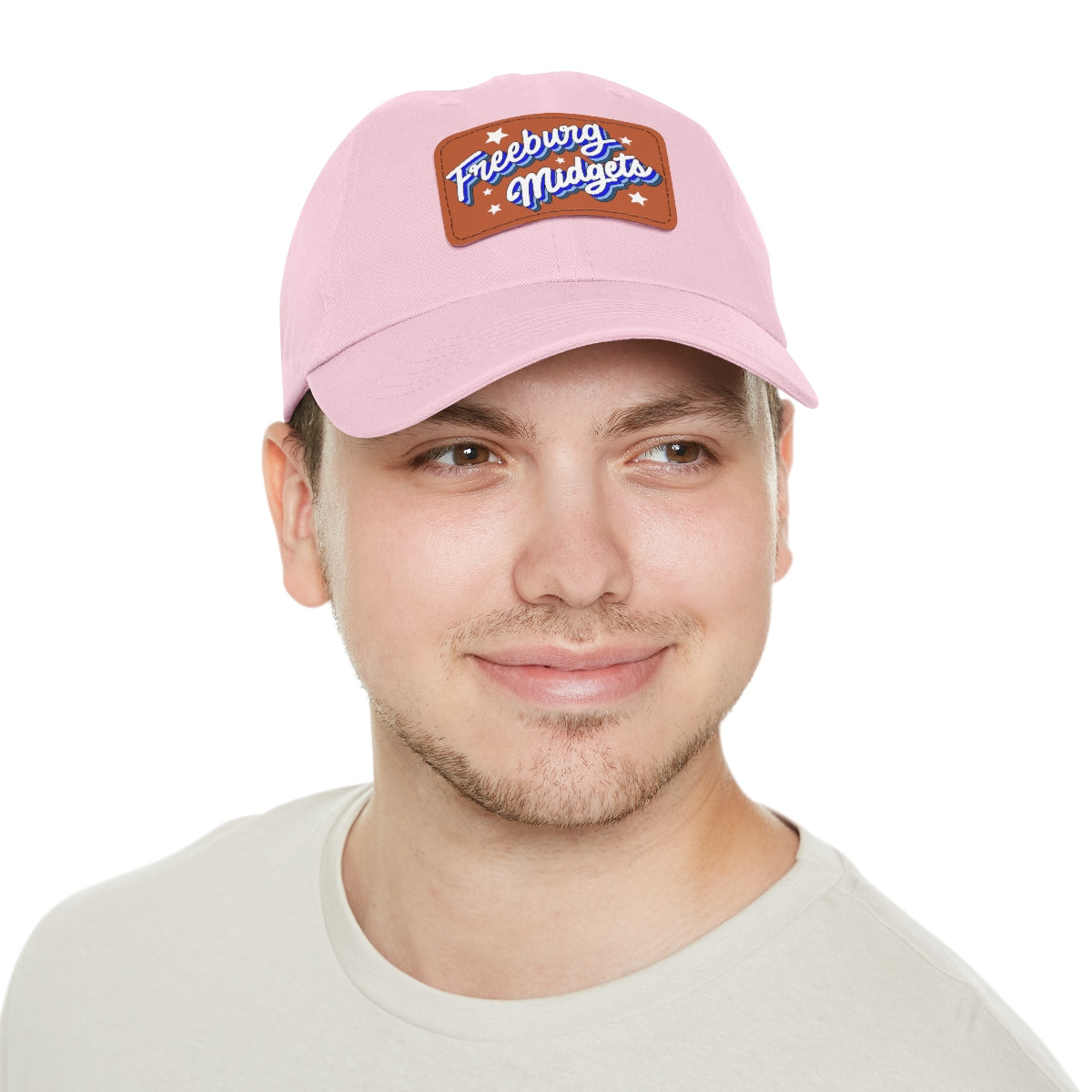 Freeburg Midget Cursive Dad Hat with Leather Patch