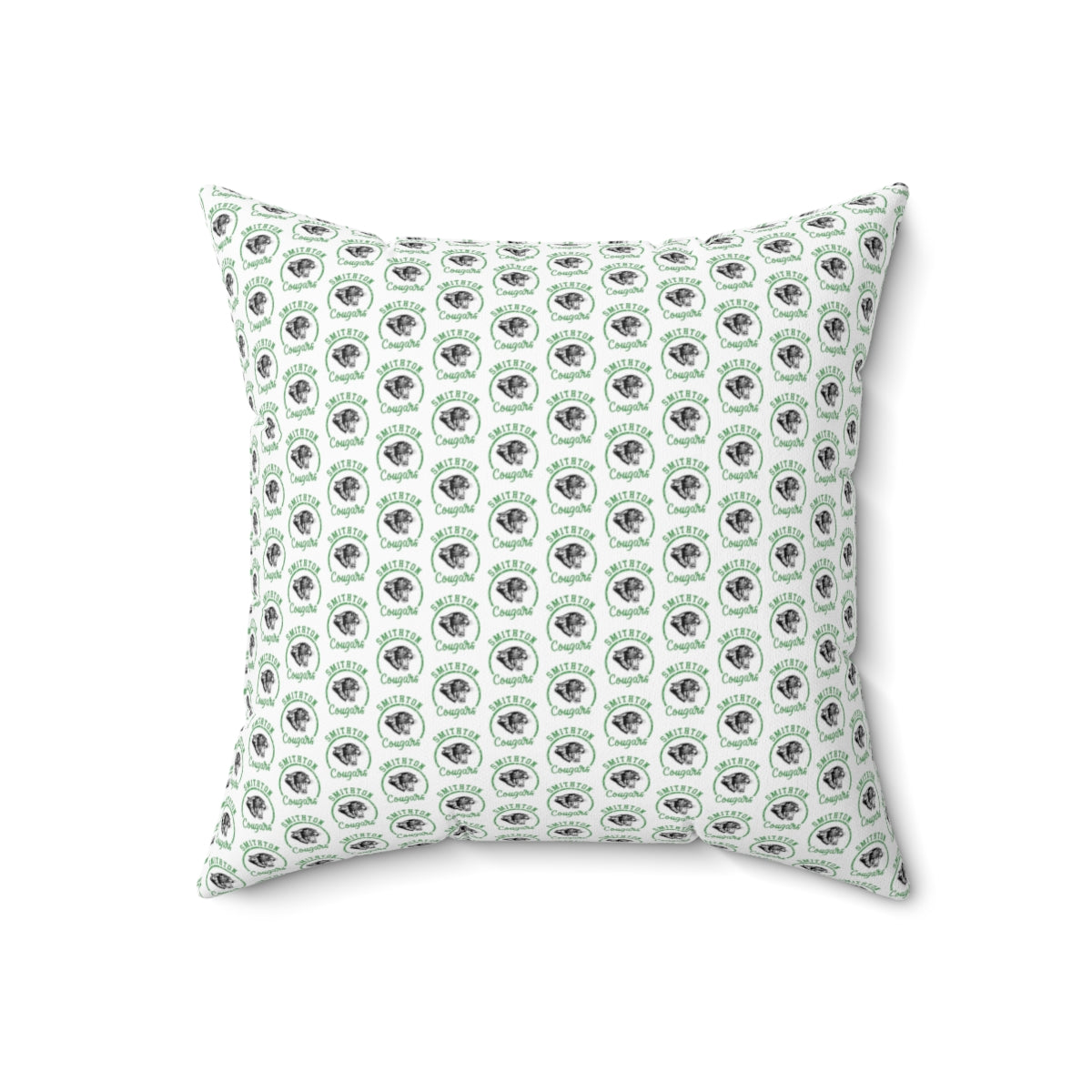 Smithton Cougars Pattern Spun Polyester Square Pillow