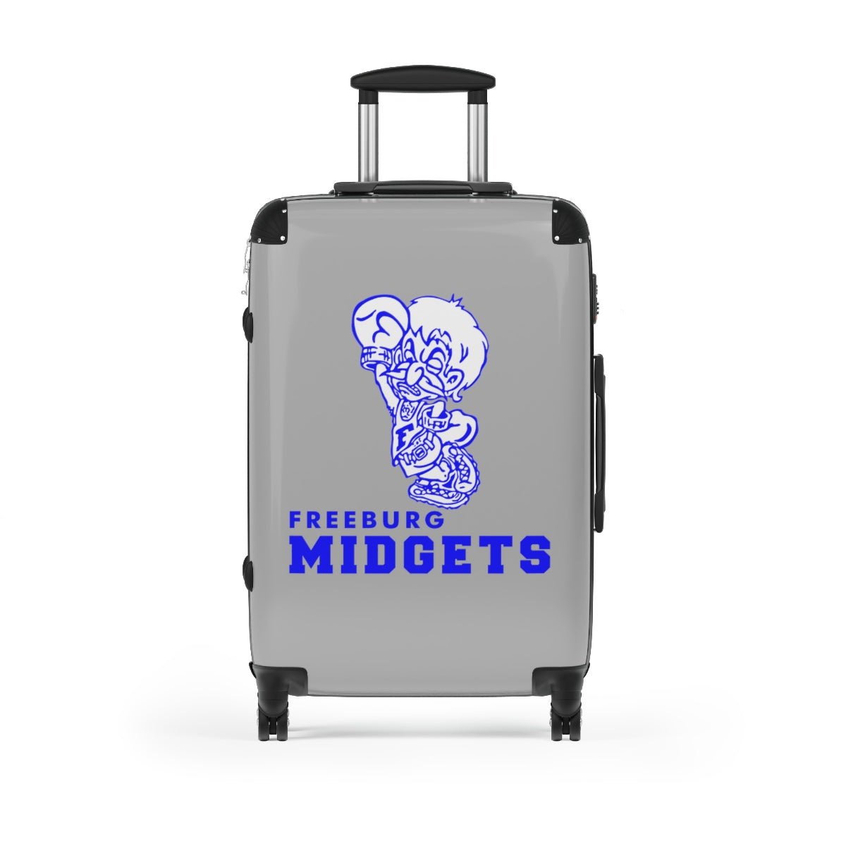 Freeburg Midgets Suitcases - Gray Front/ Black Back