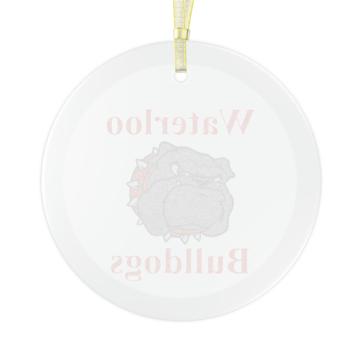 Waterloo Bulldogs Glass Ornament