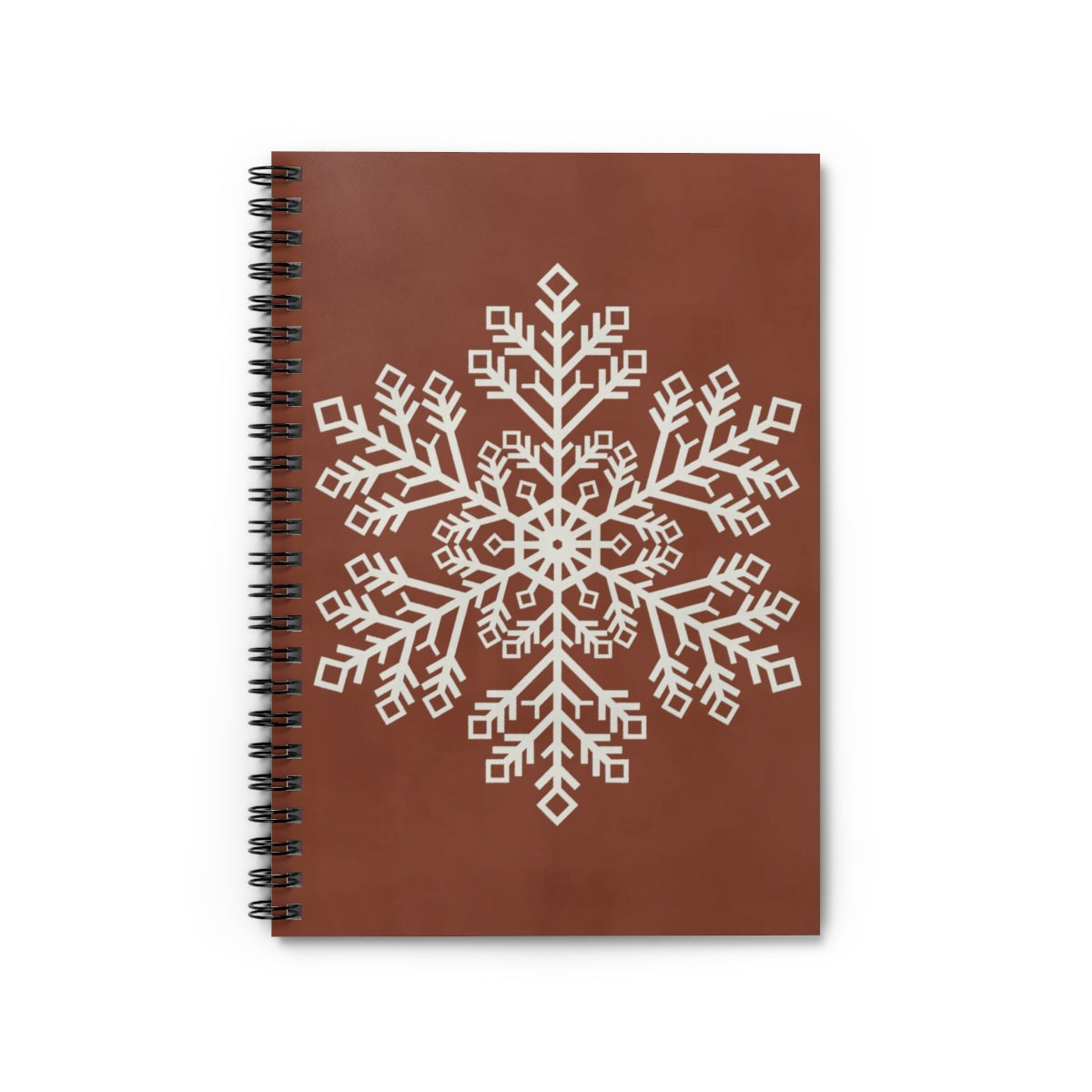 Rustic Snowflake Spiral Notebook - Ruled Line